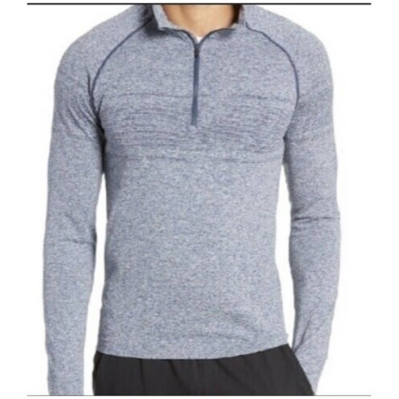 Rhone Other - Rhone Celliant Seamless 1/4 Pullover Heathered Blue